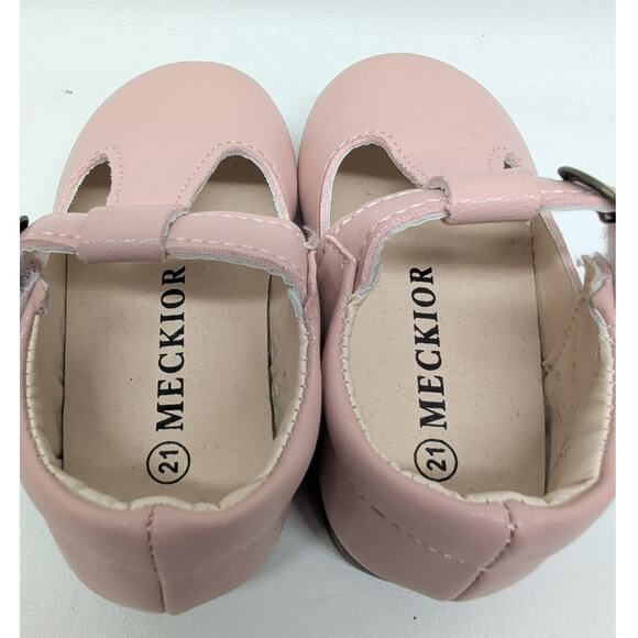 Baby Girl Pink Mary Jane shoes size 5.5 (21) - Picture 3 of 5